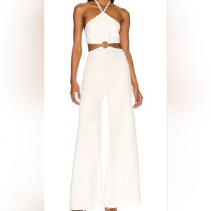 Rumer Chic Wide Leg Jumpsuit in White